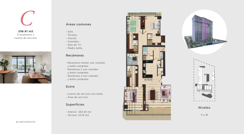 Blume 3 Bedrooms Condo 1 C Puerto Cancun for Sale