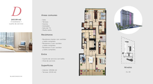 Blume 3 Bedrooms Condo 6D Puerto Cancun for Sale