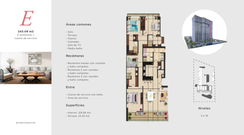 Blume 3 Bedrooms Condo 10E Puerto Cancun for Sale