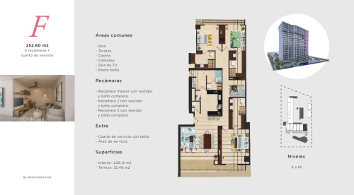 Blume 3 Bedrooms Condo 1F Puerto Cancun for Sale